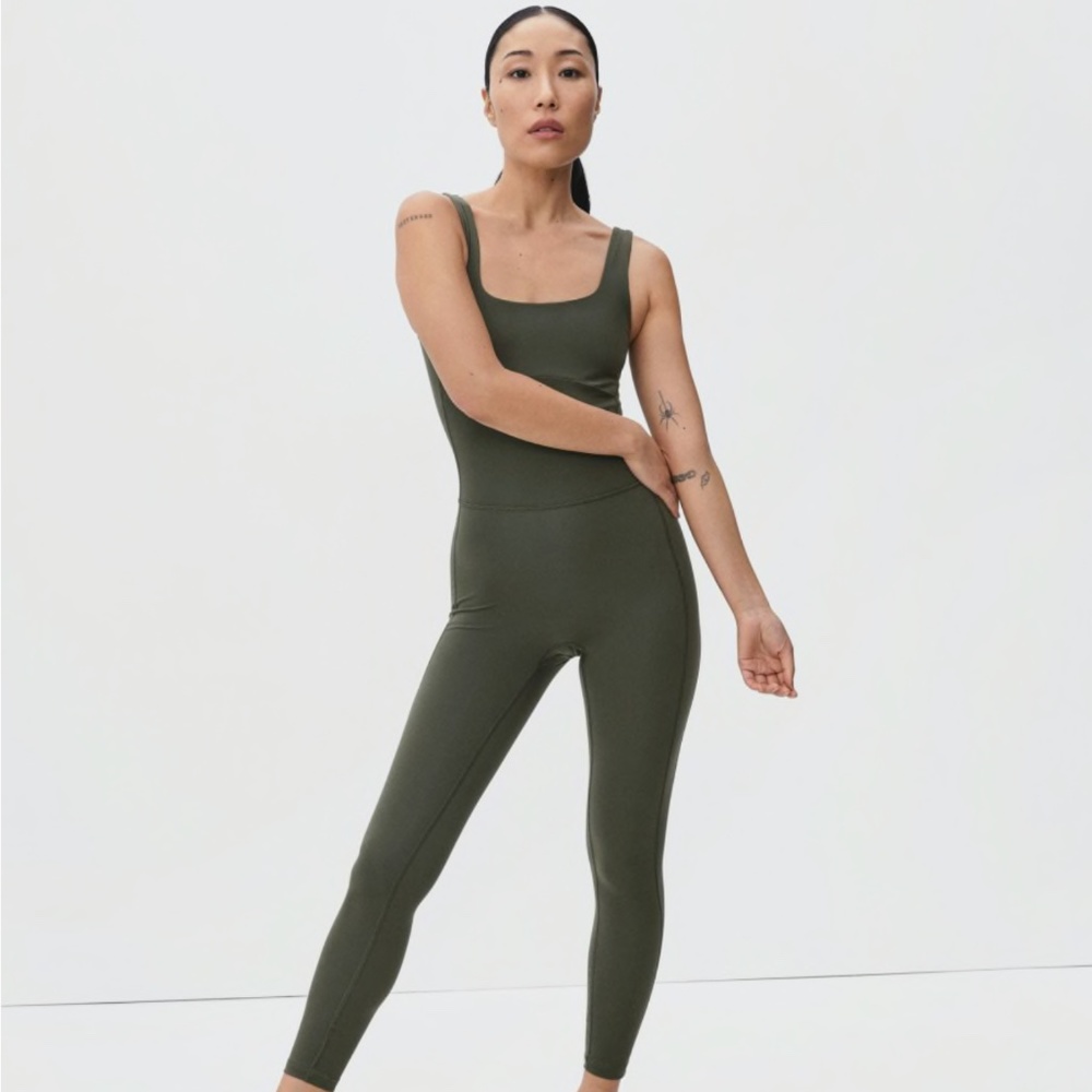 Everlane - The Perform Square-Neck Unitard - Size Large
